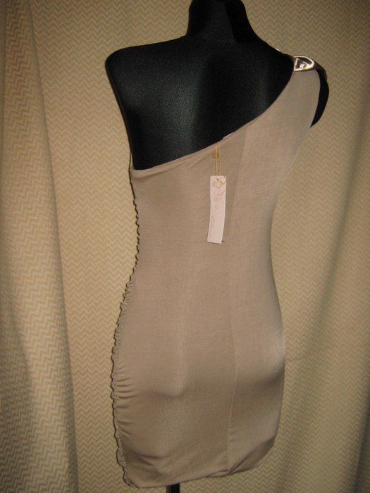 NEU mit ETIKETT * One Shoulder * Cocktail * Abend *Ausgeh * Swarovski * Strass * Kristall * Bodycon * Mini- Kleid 