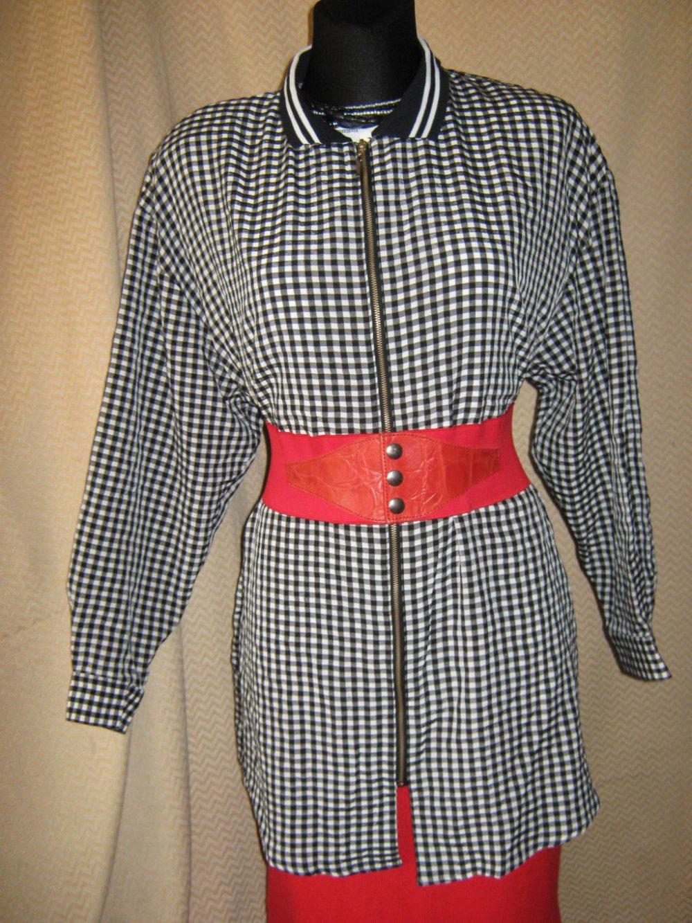 NEU * Stylisch * Original VINTAGE * Rockabilly * Vichy- Karo * Allround * DESIGNER * Jacke * Gr. 40- 42, 44- 46/ M- L * schwarz * weiss * black and withe *