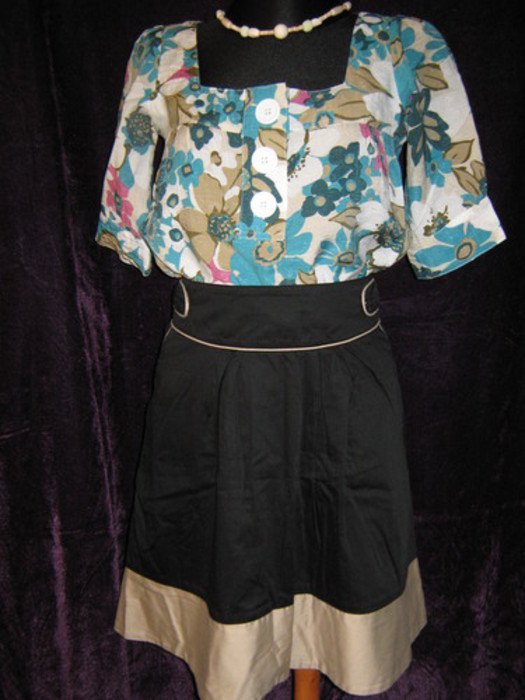 NEU * Rockabilly * Pinup * Salsa- Style * High- Waist * Mini- Rock 