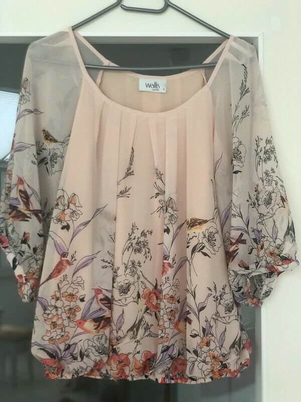 NEU * Duftig * Birds * Vögel * Blumen * Blüten * Romantik * Flower * Carmen Style * Seiden Chiffon * Tunika * Bluse 