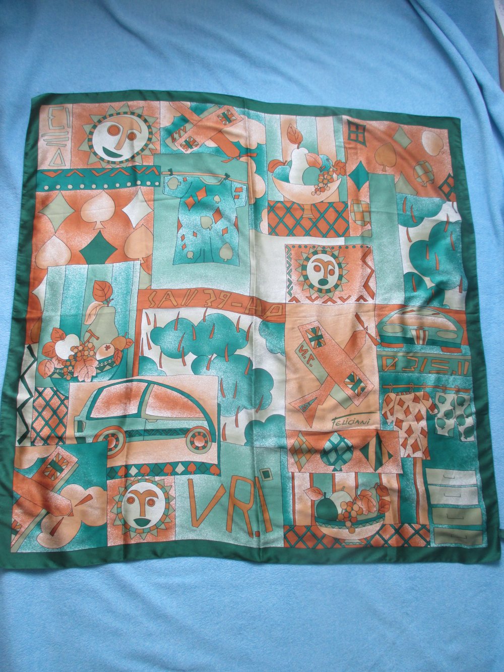  NEU mit Etikett * Edel * ausgefallen * Silk * Seiden * Satin * Sonnen * Obst * Auto * Print * XXL TUCH * SCHAL * Scarf 