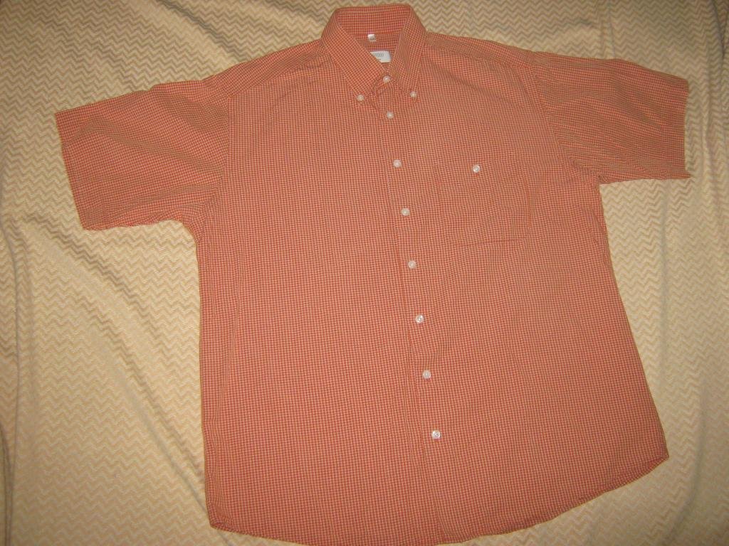 NEU * Sportiv * edel * DESIGNER * Business * Freizeit * Karo * Kurzarm * Hemd * Gr. 40, 41- 42/ M- L * terra-cotta- weiß *