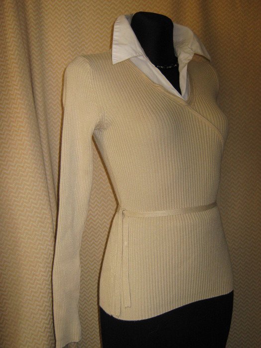 NEUw * Sexy * Wickel- Optik Pullover mit Kragen * 2 in 1 