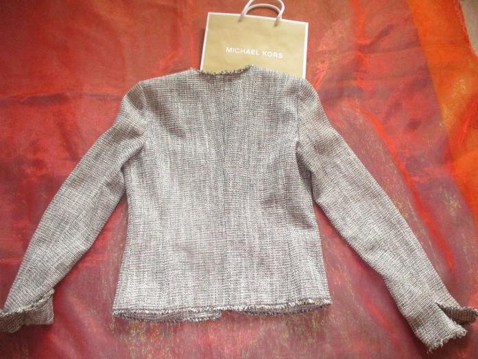 NEU mit ETIKETT * Business * Anzug * Kostüm * Chanel- Style * Fransen * Karo * Boucle * Kurz * Blazer * Jacke 
