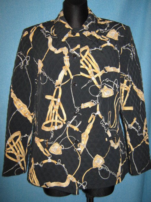   NEU * Elegant * ausgefallen * Kettenprint * Stepp * Jacke 
