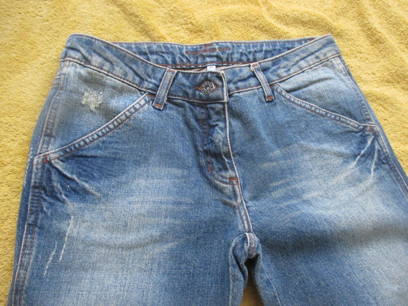 NEU * Shabby- Destroyed- Look * Dreiviertel * 7/8 * Stiefel * Kniebund * Capri * Jeans- Hose 