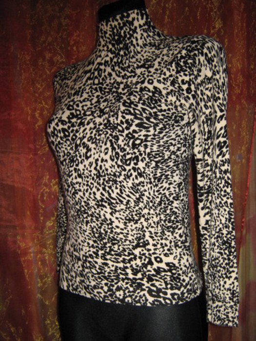  NEUw * Stylisch * edel * Schnee- Leoparden * Animal-Style * Fein-Strick- Pullover 