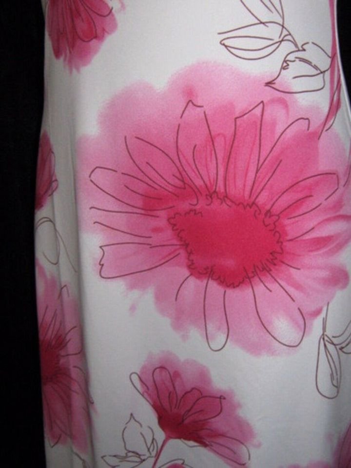 NEU * Ausgefallen * seidig * Blumen * Blüten * Flower- Power * Neckholder * Bodycon * Strech * Kleid 