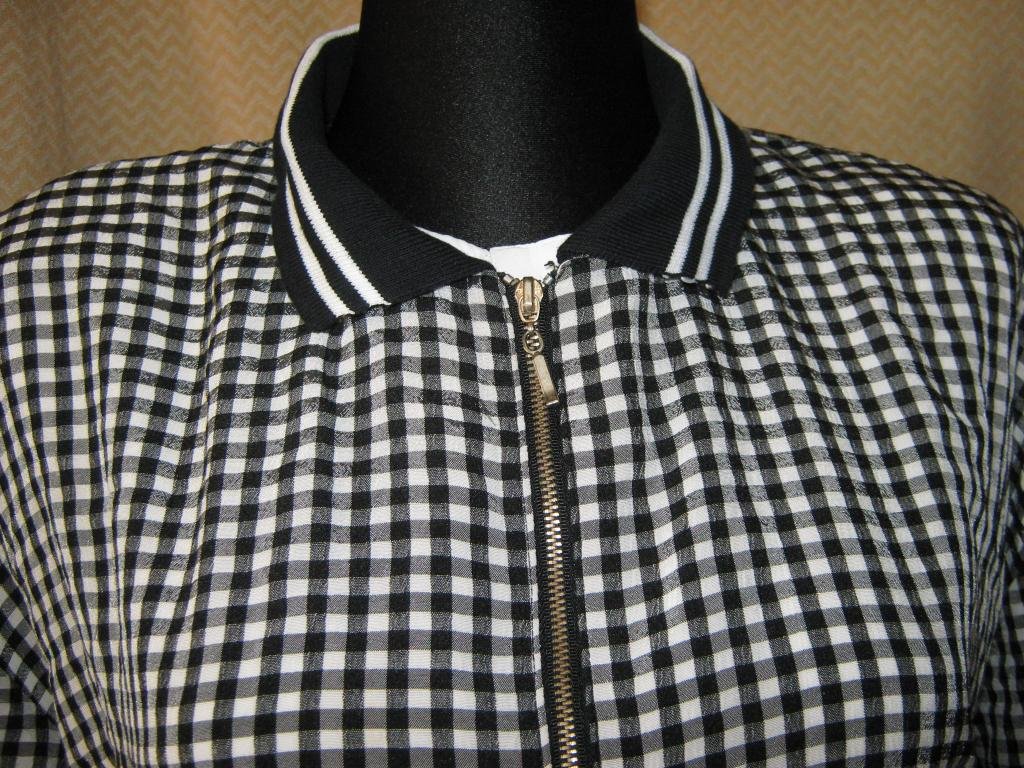 NEU * Stylisch * Original VINTAGE * Rockabilly * Vichy- Karo * Allround * DESIGNER * Jacke * Gr. 40- 42, 44- 46/ M- L * schwarz * weiss * black and withe *