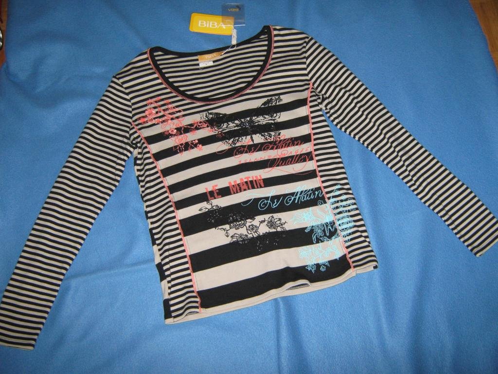 NEU mit ETIKETT * Blüten * Schmetterling * Strass Kristalle * Langarm * Longsleeve * T-  Shirt 