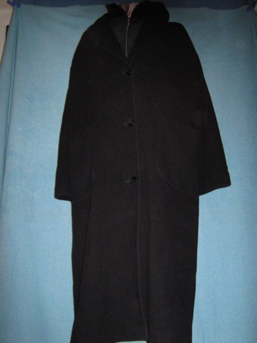 NEUw * Apart * edel * Original VINTAGE * DESIGNER * Cahsmère * Wolle * Samtbesatz * Mantel mit ESPRIT * Gr. 40- 42/ M * dunkel- blau *