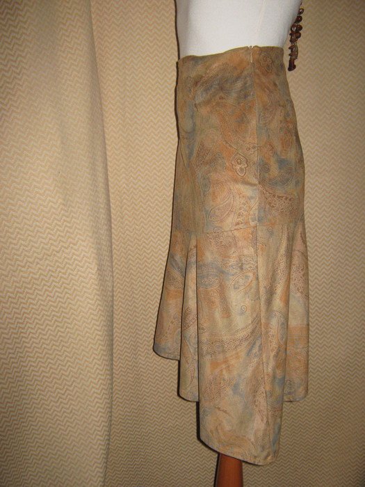 NEUw * Asymmetrisch * Boho * Hippie * Gipsy- Style * wie Leder * Paisley * Zipfel * Rock 