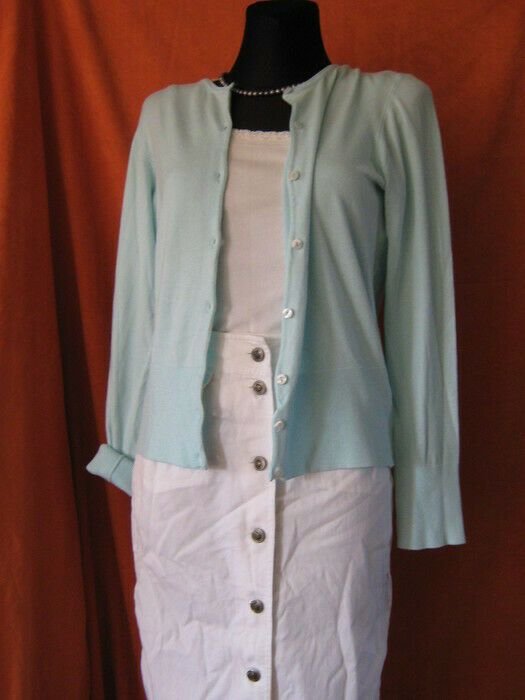 NEU * Edel * klassisch * Basic * Fein- Strickjacke * Cardigan ''Mexx'' Gr. 42- 44/ M- L * mint- türkis * Pastell *