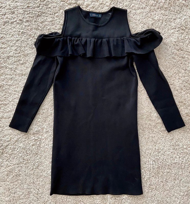 schwarzes Nylon Kleid