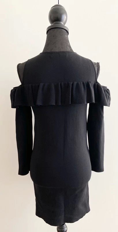 schwarzes Nylon Kleid
