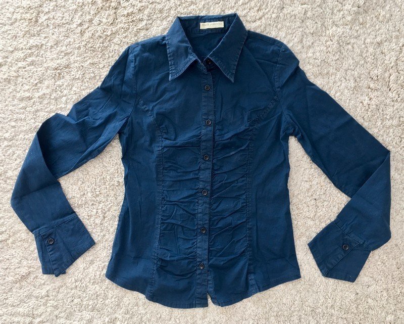 Jeanslook- Bluse