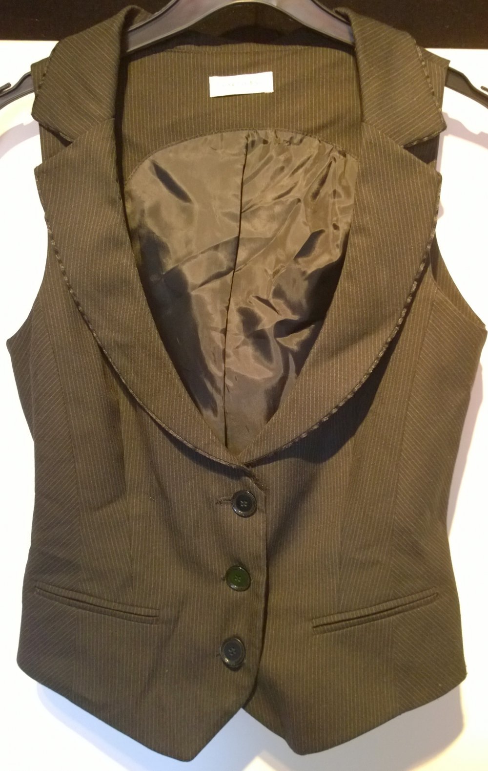 Nadelstreifen Weste schwarz Gr.38 Orsay