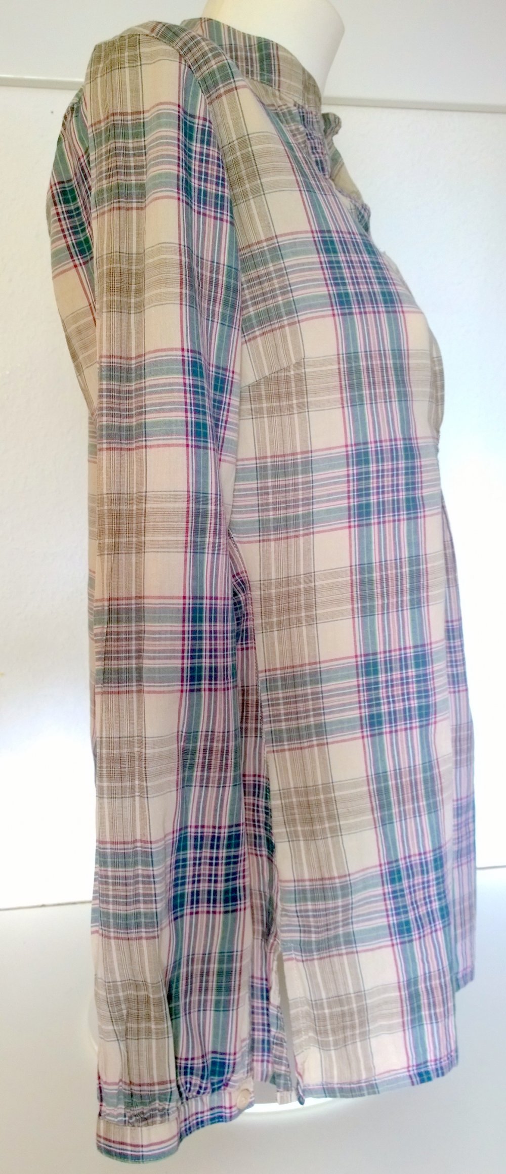 Tunika, Bluse, Manguun, Gr.S, kariert, beige, blau, lila