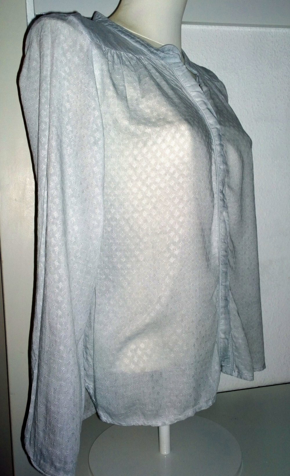 Bluse, Garcia, Grau/hellblau, Gr.38