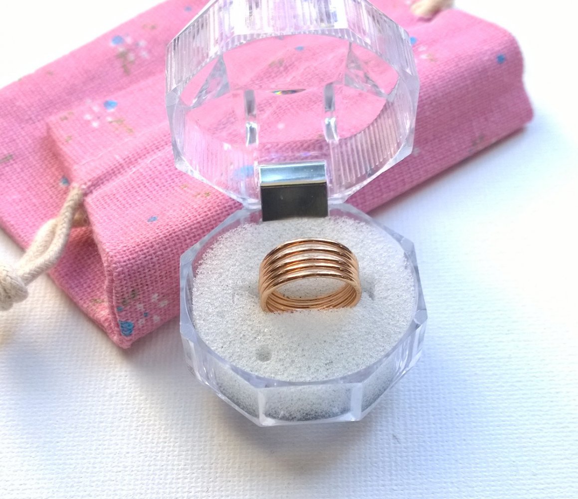 Ring, Rosegold, Modeschmuck, Knöchelring,  Gr.14