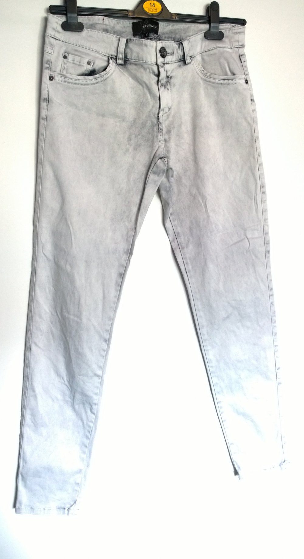 Hose reserved Gr.40 weiß/grau marmoriert