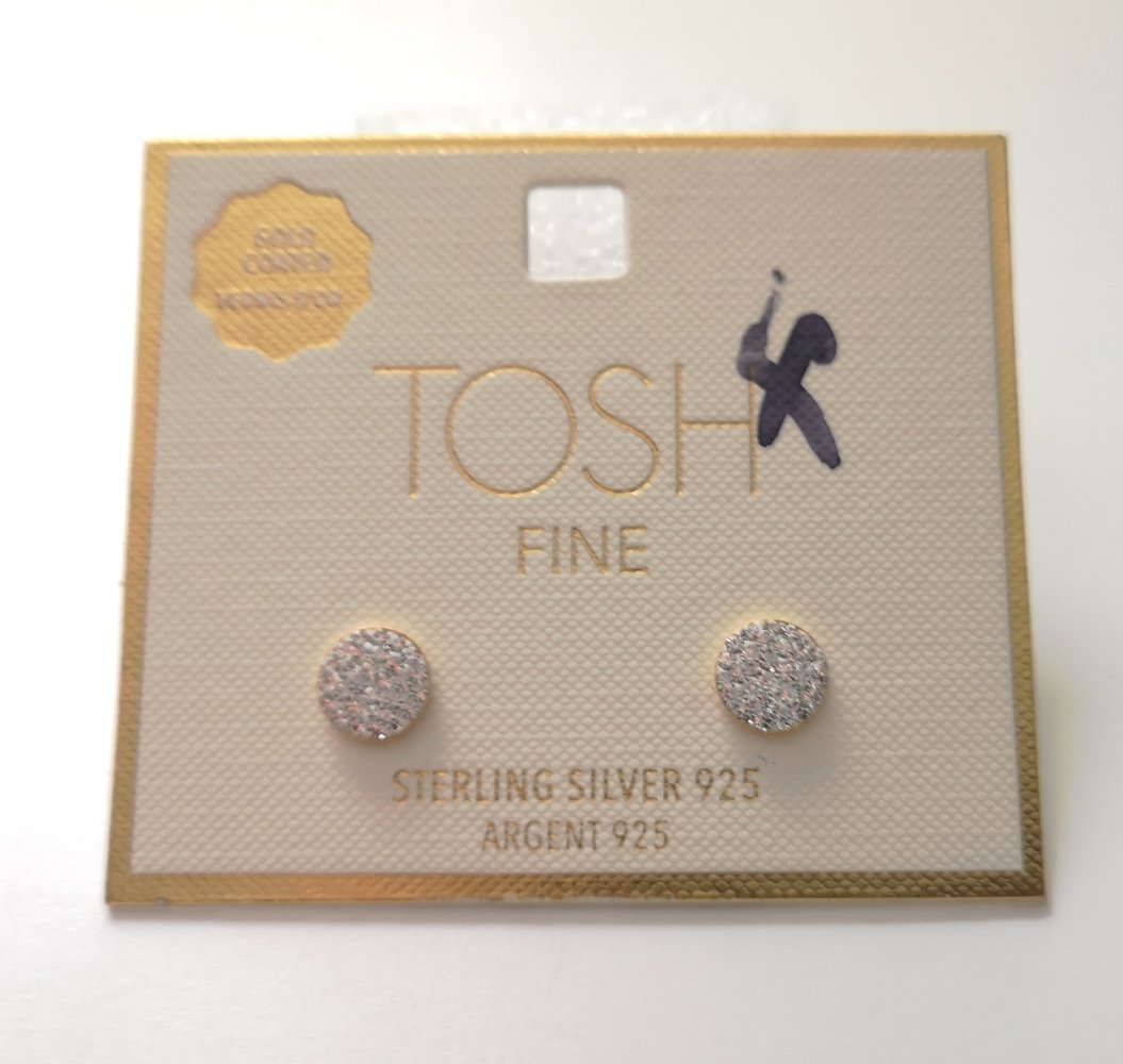 Ohrstecker 925er Silber Vergoldet Glitzersteine