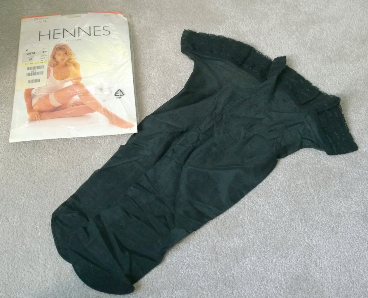 Halterlose Strümpfe schwarz Gr.M H&M
