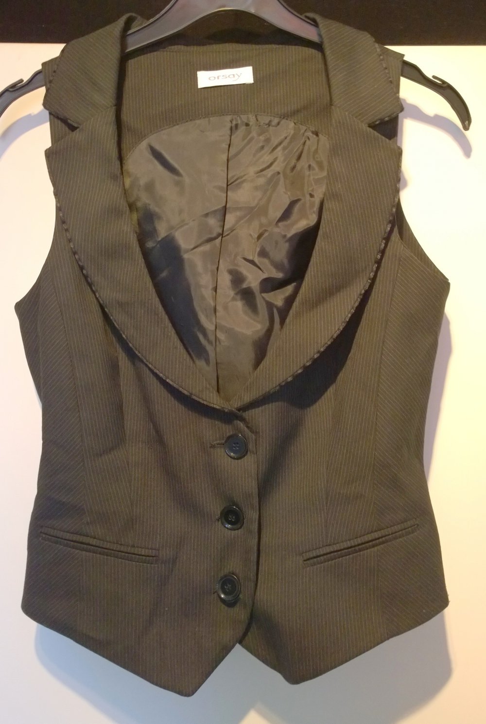 Nadelstreifen Weste schwarz Gr.38 Orsay