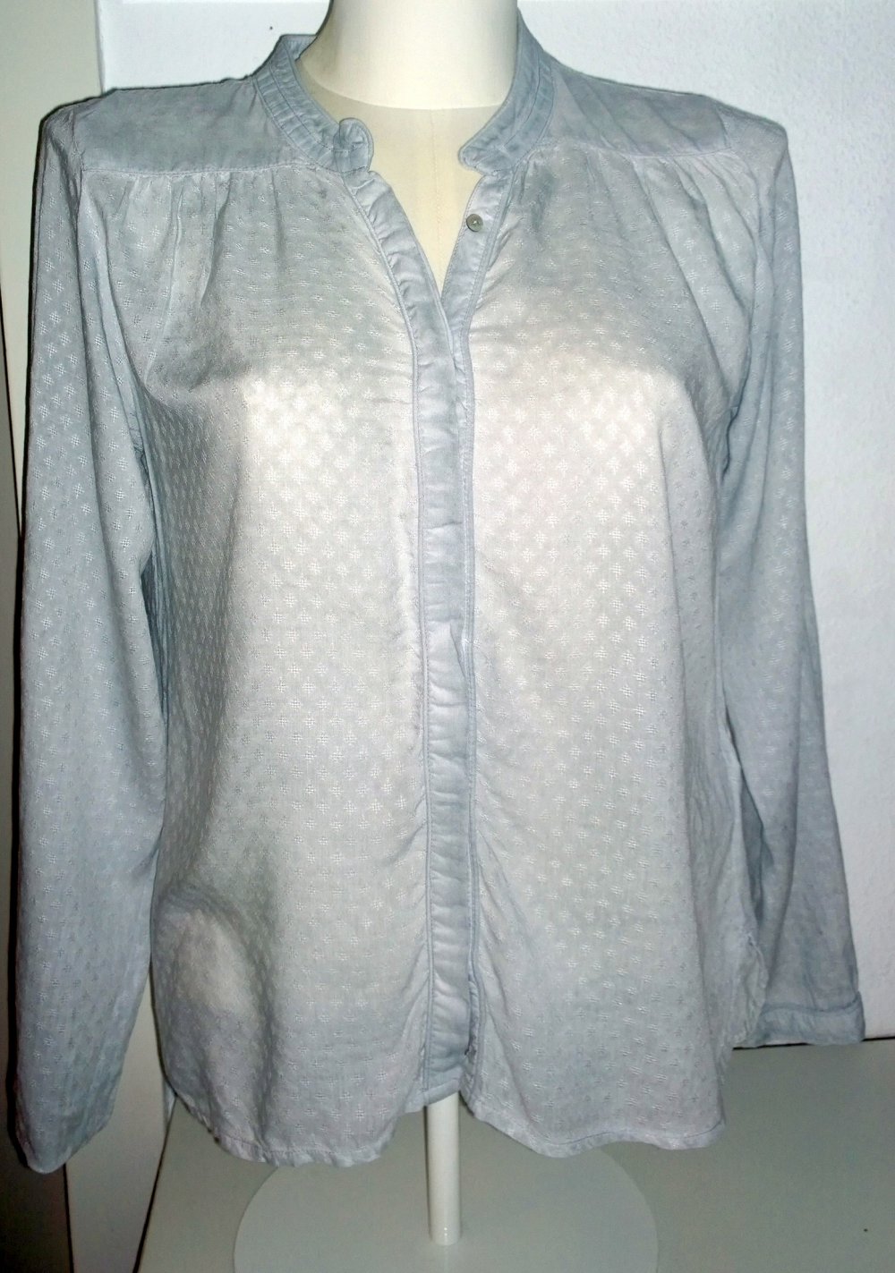 Bluse, Garcia, Grau/hellblau, Gr.38