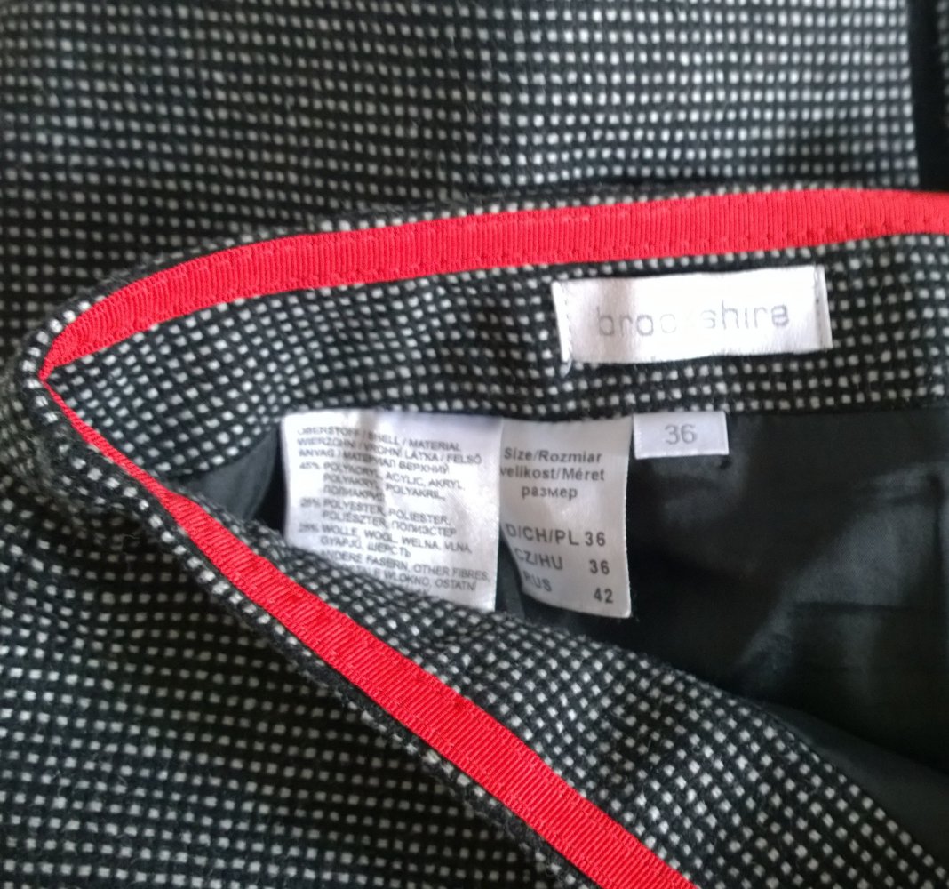 Rock, Business, schwarz/weiß, Gr.36, Brookshire