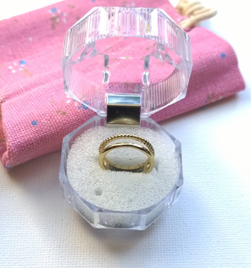Knöchelring, Knucklering, gold, modeschmuck, Gr.14