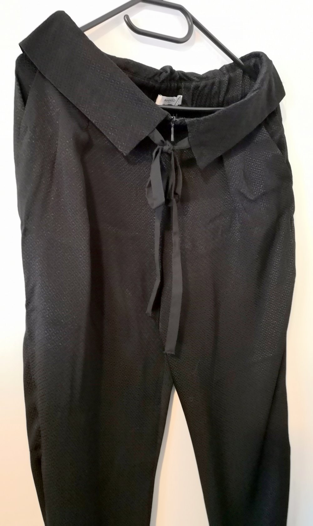 Haremshose, Jacquard Hose, schwarz, Mango, Gr.M