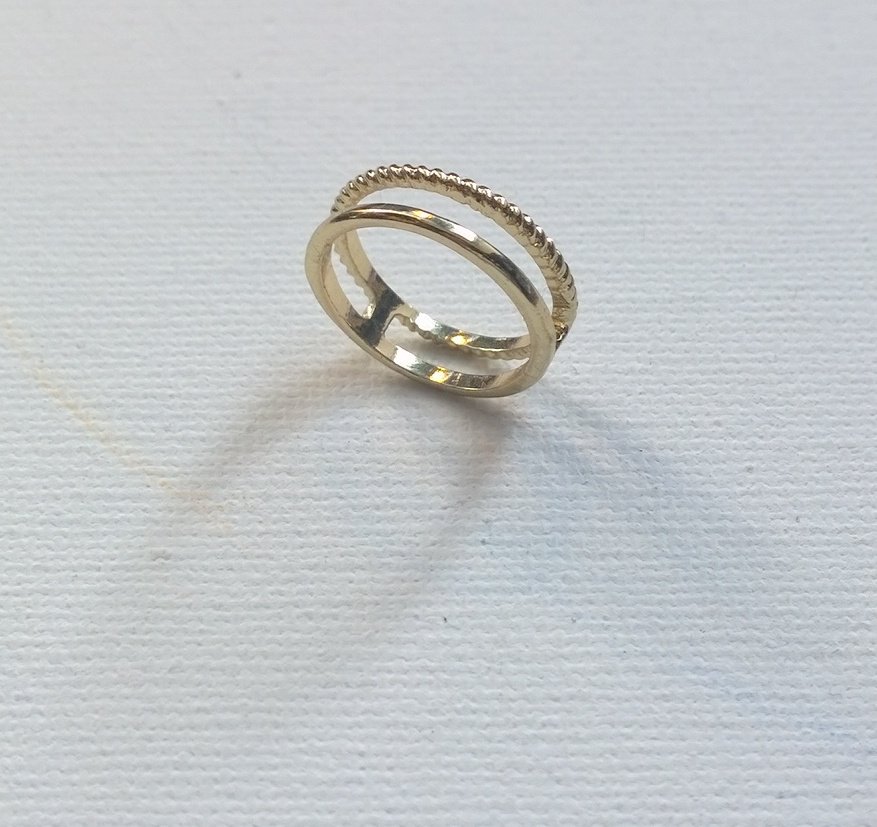 Knöchelring, Knucklering, gold, modeschmuck, Gr.14
