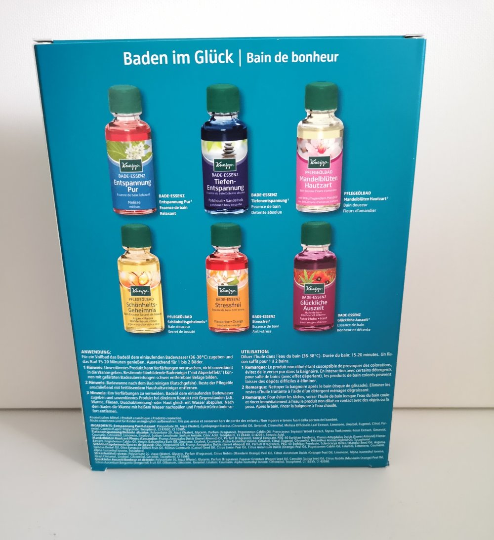  kneipp geschenkpackung baden im glück 6x20ml