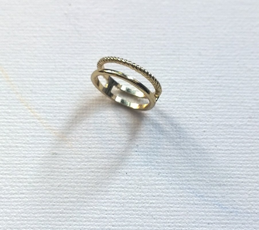 Knöchelring, Knucklering, gold, modeschmuck, Gr.14