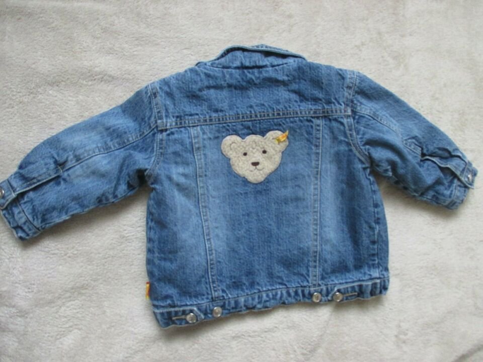   NEU mit ETIKETT * Niedlich * Baby * BOY oder auch GIRL * Unisex * Klassische * 3D Bären- Applikation * Winter * Jeans * Jacke 