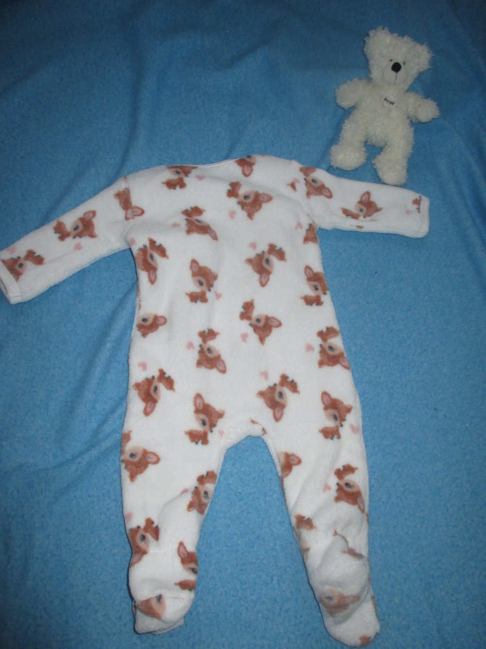 NEU * Niedlich * Baby * BOY oder GIRL * Bambi * Allover * Kuschel * Einteiler * Schlafanzug 