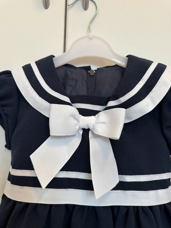 NEU * Baby- Girls * Mädchen * Marine * Matrosen * Sailor * Martim * Schleifen * Kleid mit Höschen 