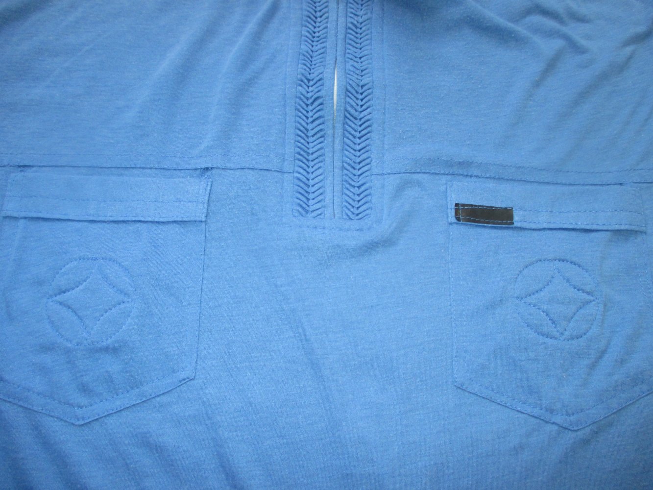 Original 1960er VINTAGE * Herren oder Damen * Unisex  * Kurzarm * Polo * T-  Shirt * Gr. 50- 52/ M- L * royal- königs- mittel- blau *