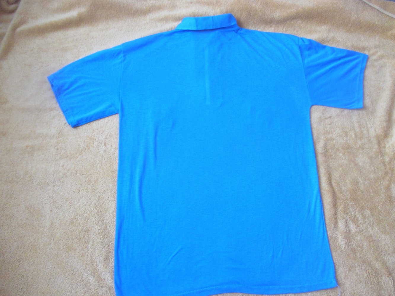 Original 1960er VINTAGE * Herren oder Damen * Unisex  * Kurzarm * Polo * T-  Shirt * Gr. 50- 52/ M- L * royal- königs- mittel- blau *