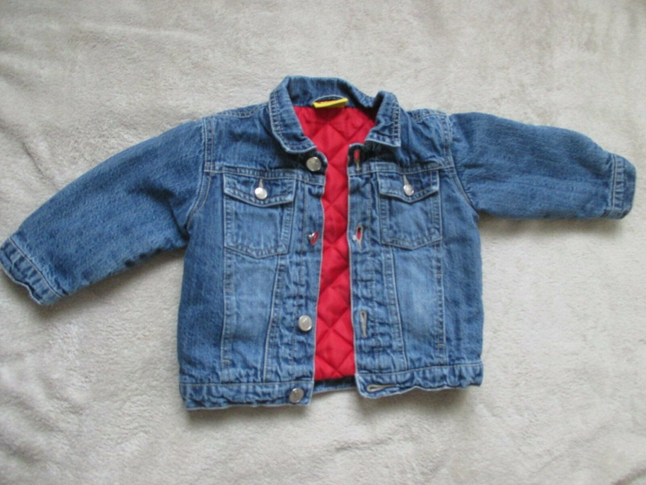   NEU mit ETIKETT * Niedlich * Baby * BOY oder auch GIRL * Unisex * Klassische * 3D Bären- Applikation * Winter * Jeans * Jacke 