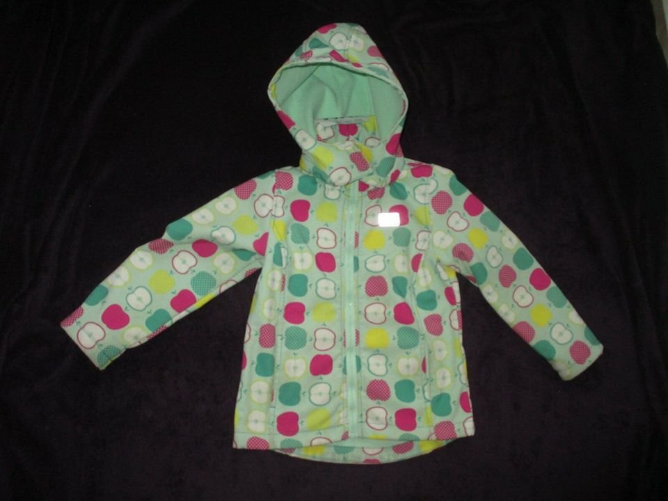NEUw * Mädchen * Girls * 70er Jahre * Retro Style * Apfel- Print * wasserabweisende * Zipper * Kapuzen * Jacke 