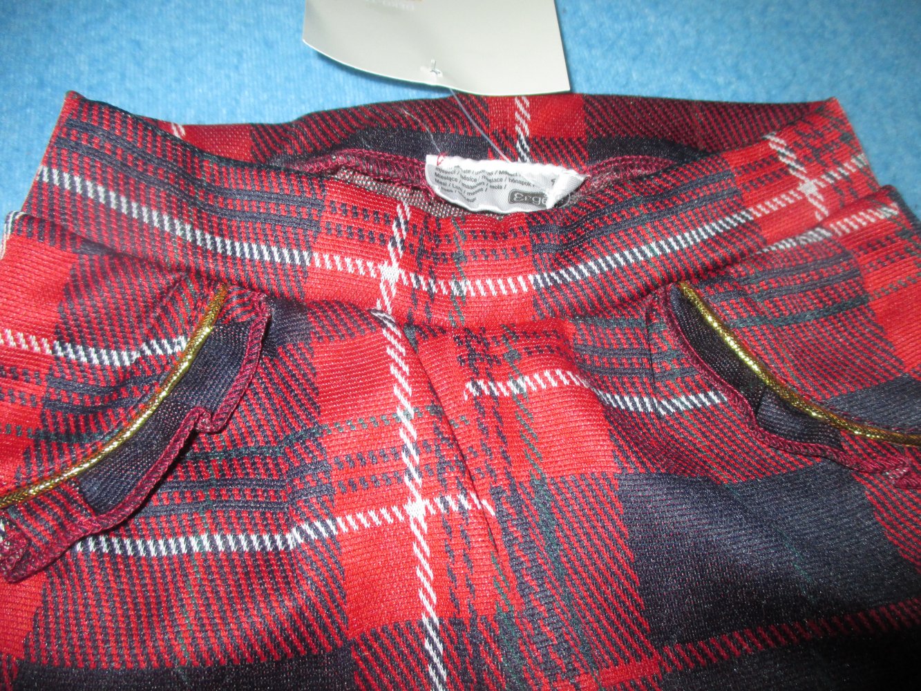 NEU mit ETIKETT * Baby * GIRL * Tartan * Karo * Glitzer * Stretch * Schlupf * Hose * Legging * Jegging 