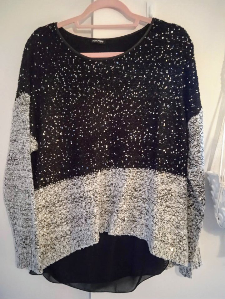 Pullover schwarz grau