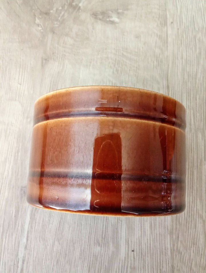 Zwiebelsuppentöpfchen braun Vintage 70's