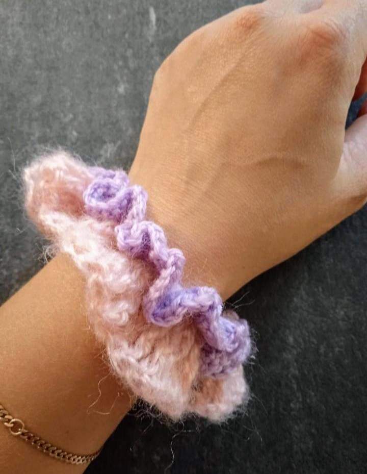 Scrunchie flieder rosa