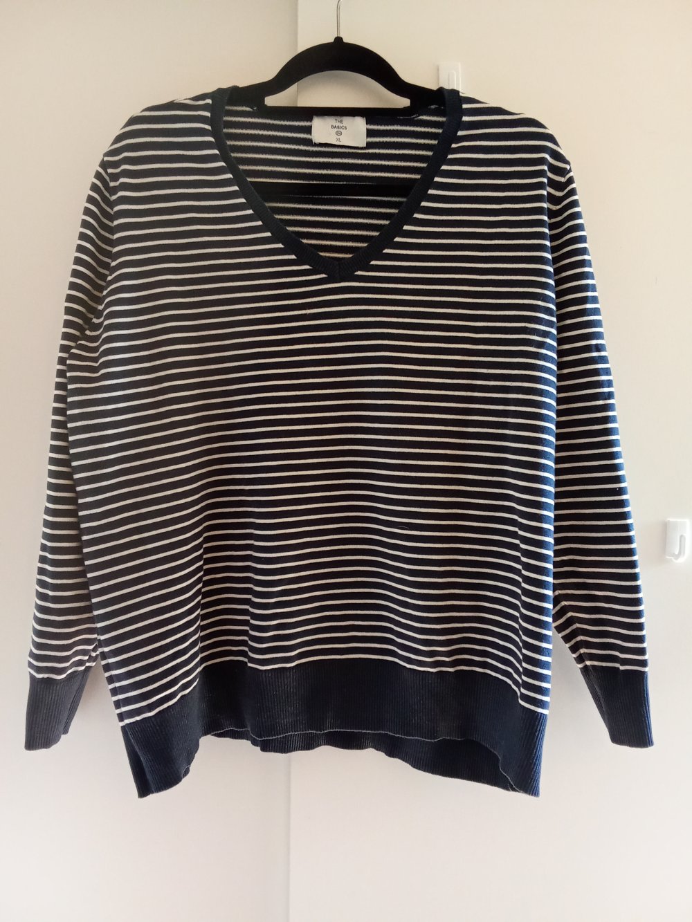 Pullover weiß blau