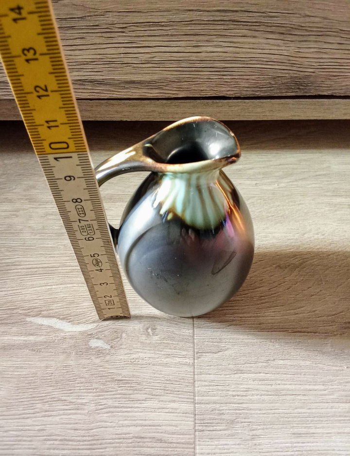 Vase schwarz opal Vintage 50's