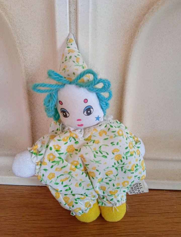 Clown Stoffpuppe Vintage 90's