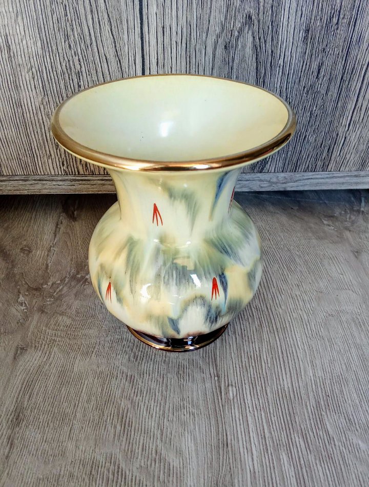 Vase gelb Vintage 50's